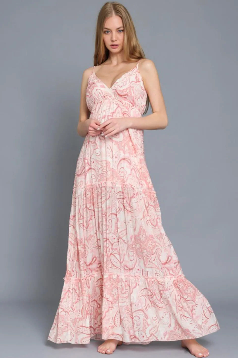 D119 V TIER MAXI DRESS