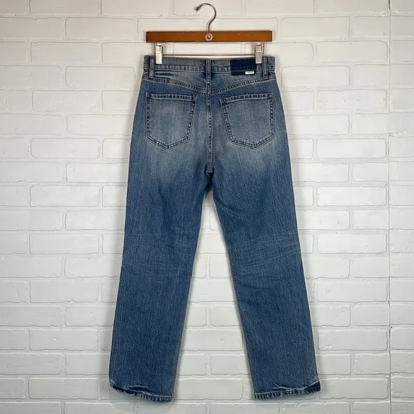 Daze Fool's Gold Straight Up High Rise Straight Leg Ankle Crop Jeans 27