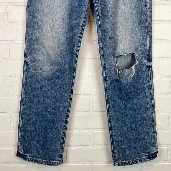 Daze Fool's Gold Straight Up High Rise Straight Leg Ankle Crop Jeans 27