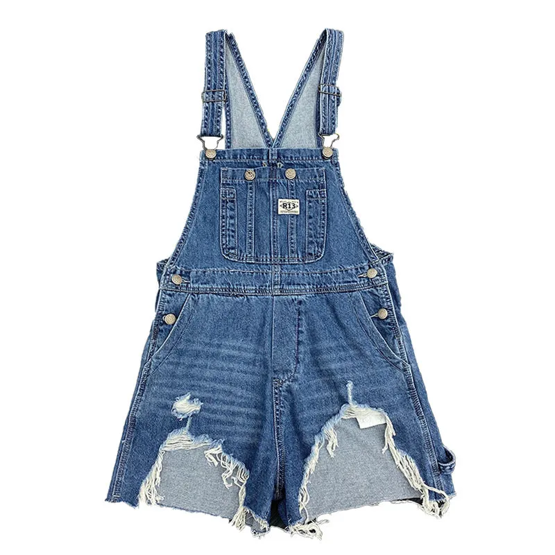 Dazzle Dye Distressed Overall Fusion