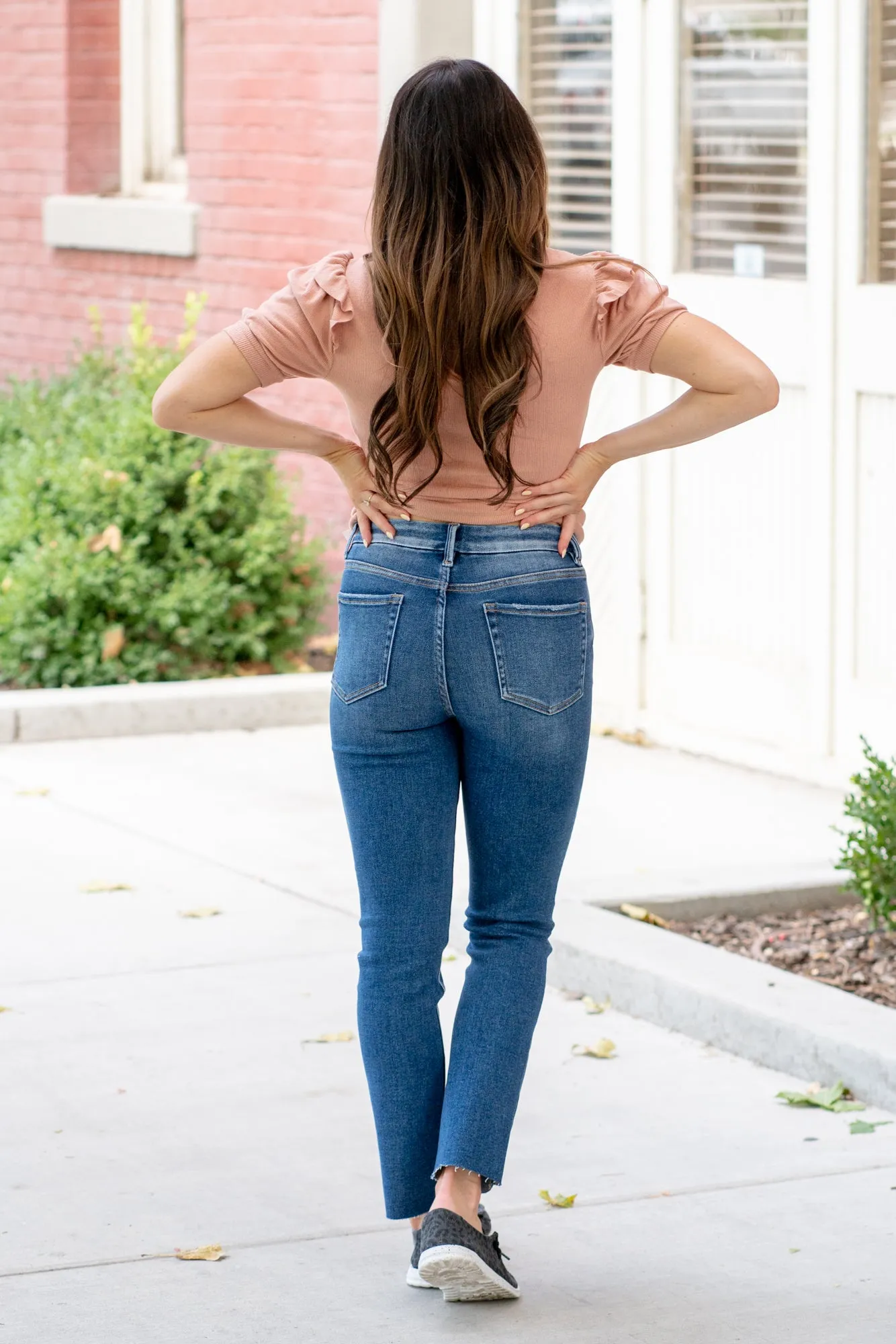 Delicate High Rise Slim Straight Regular & Plus Sizes
