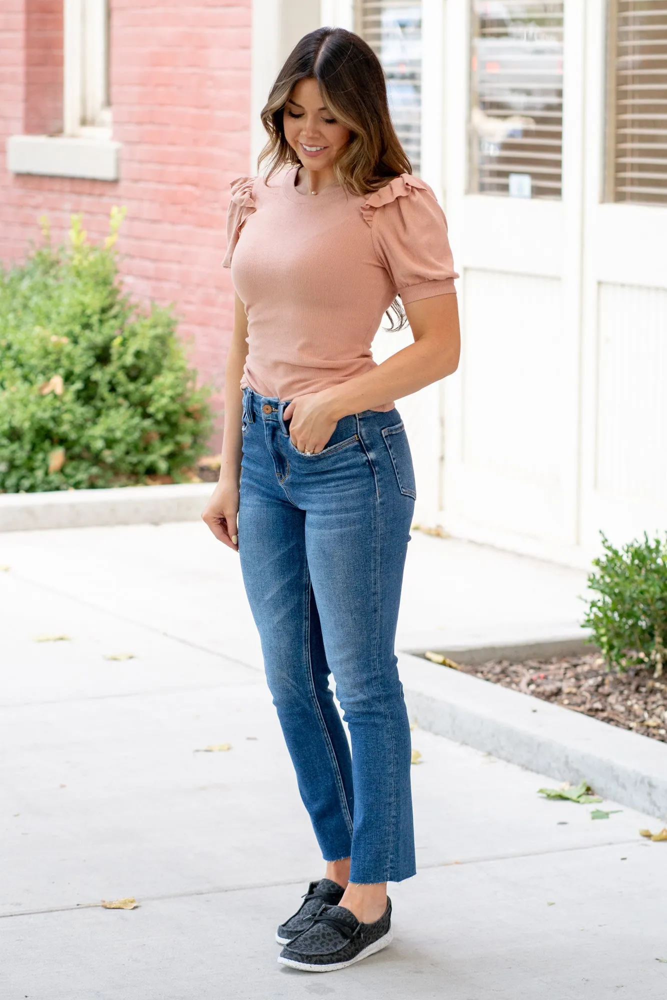 Delicate High Rise Slim Straight Regular & Plus Sizes