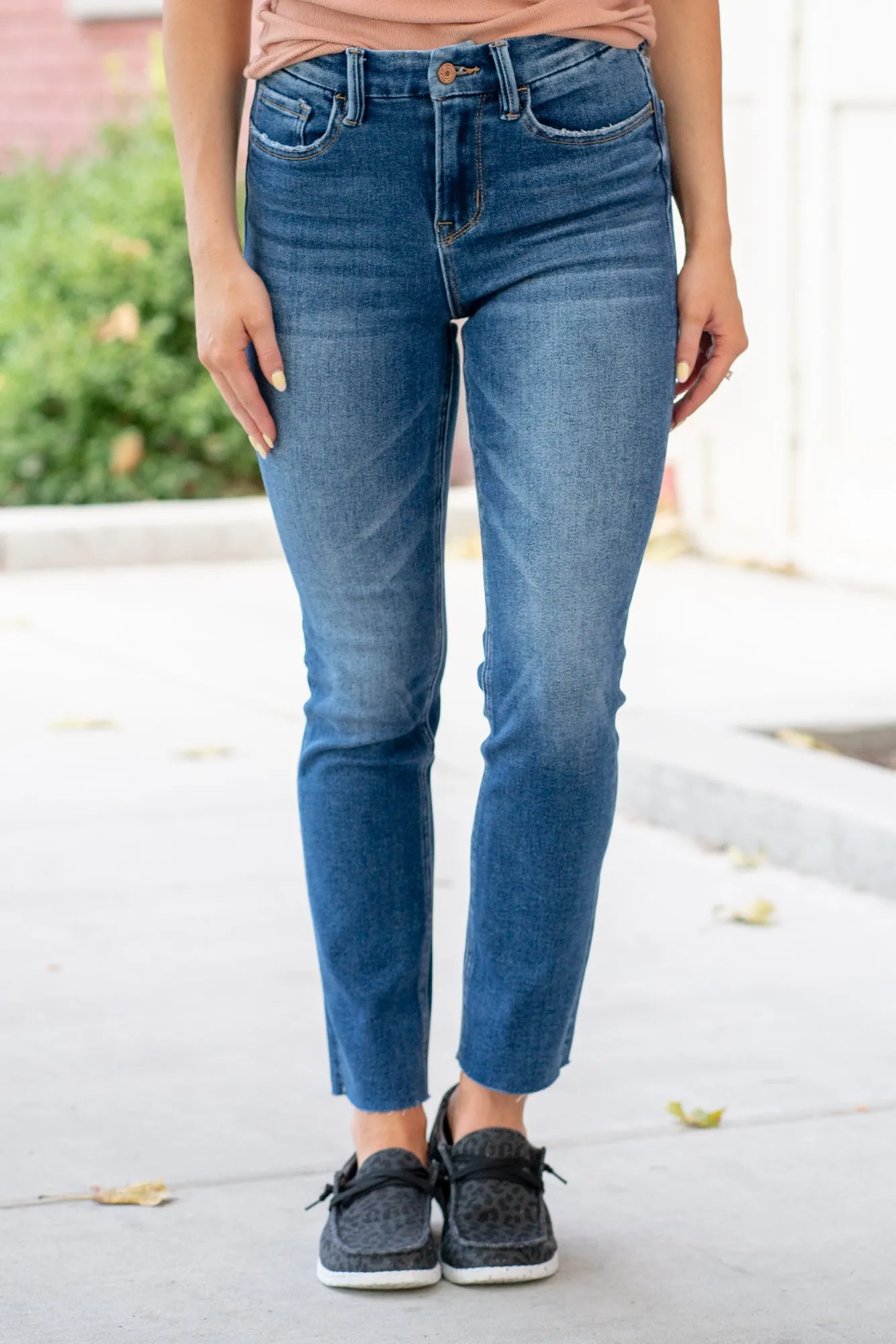 Delicate High Rise Slim Straight Regular & Plus Sizes