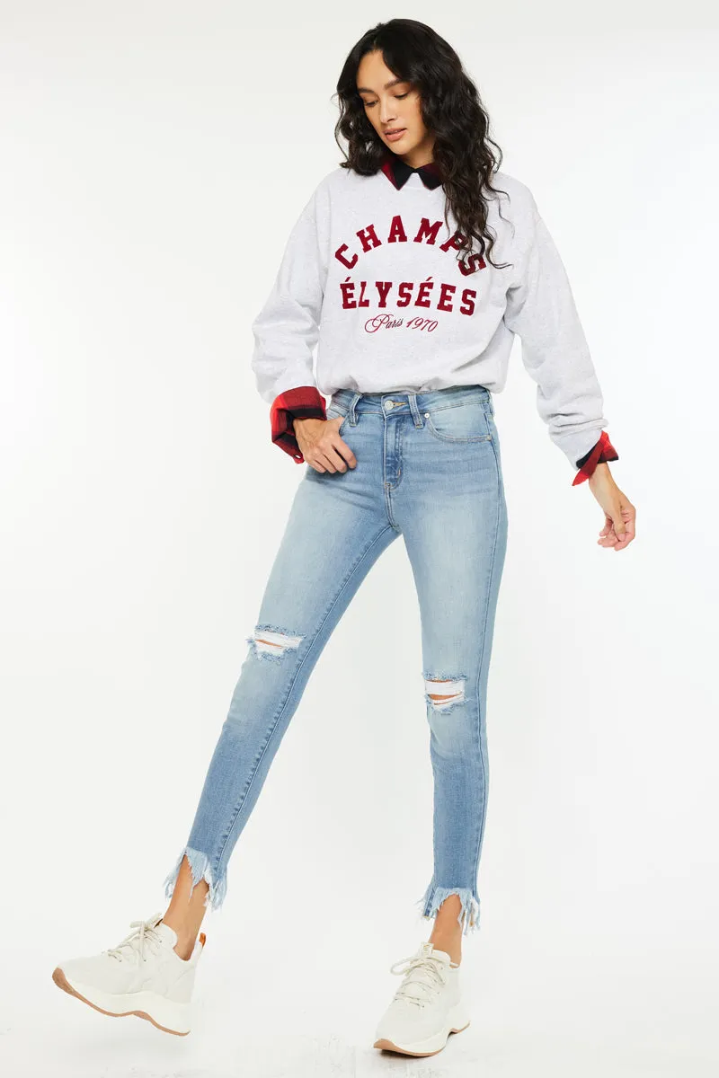 Delilah High Rise Ankle Skinny Jeans