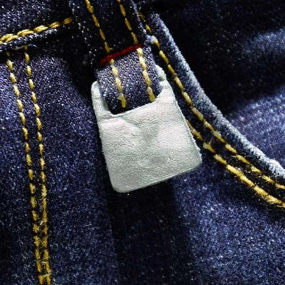 Denim blue ripped men jeans