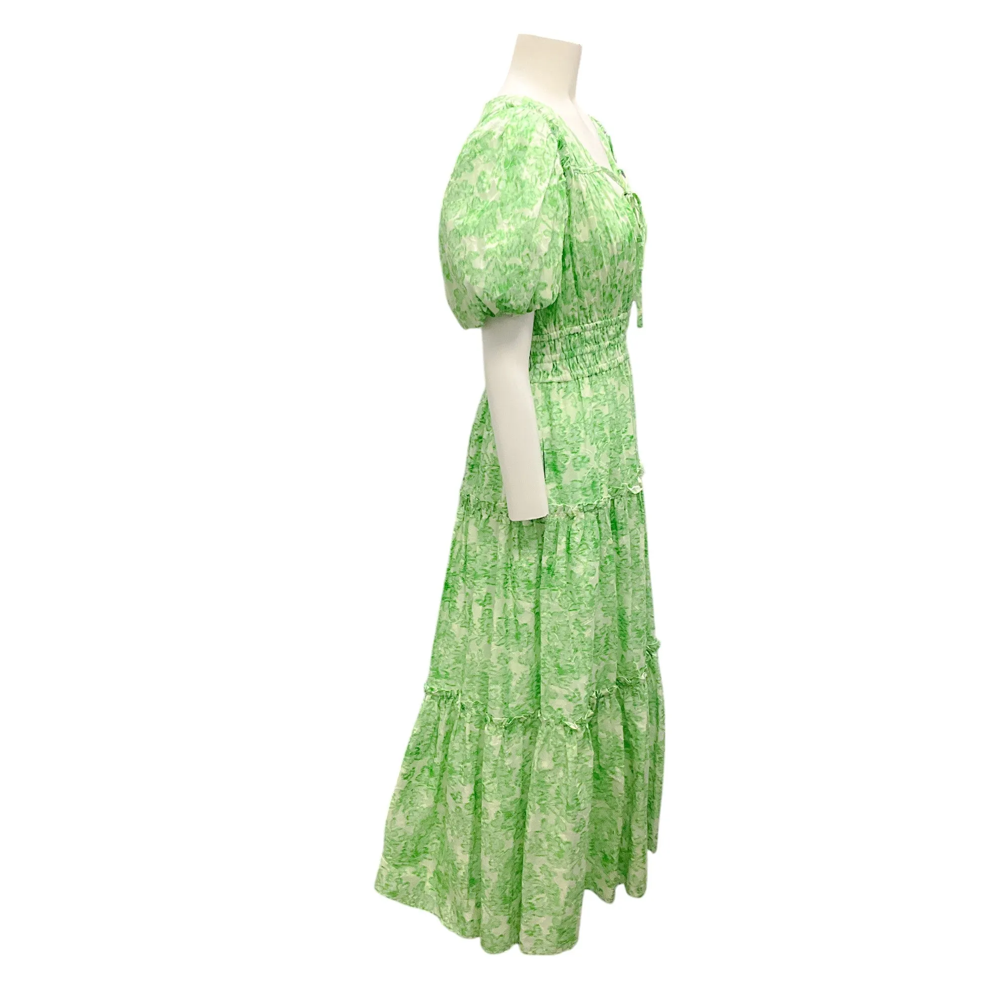 Derek Lam 10 Crosby Green Philippa Puff Sleeve Maxi Dress