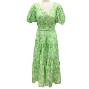 Derek Lam 10 Crosby Green Philippa Puff Sleeve Maxi Dress