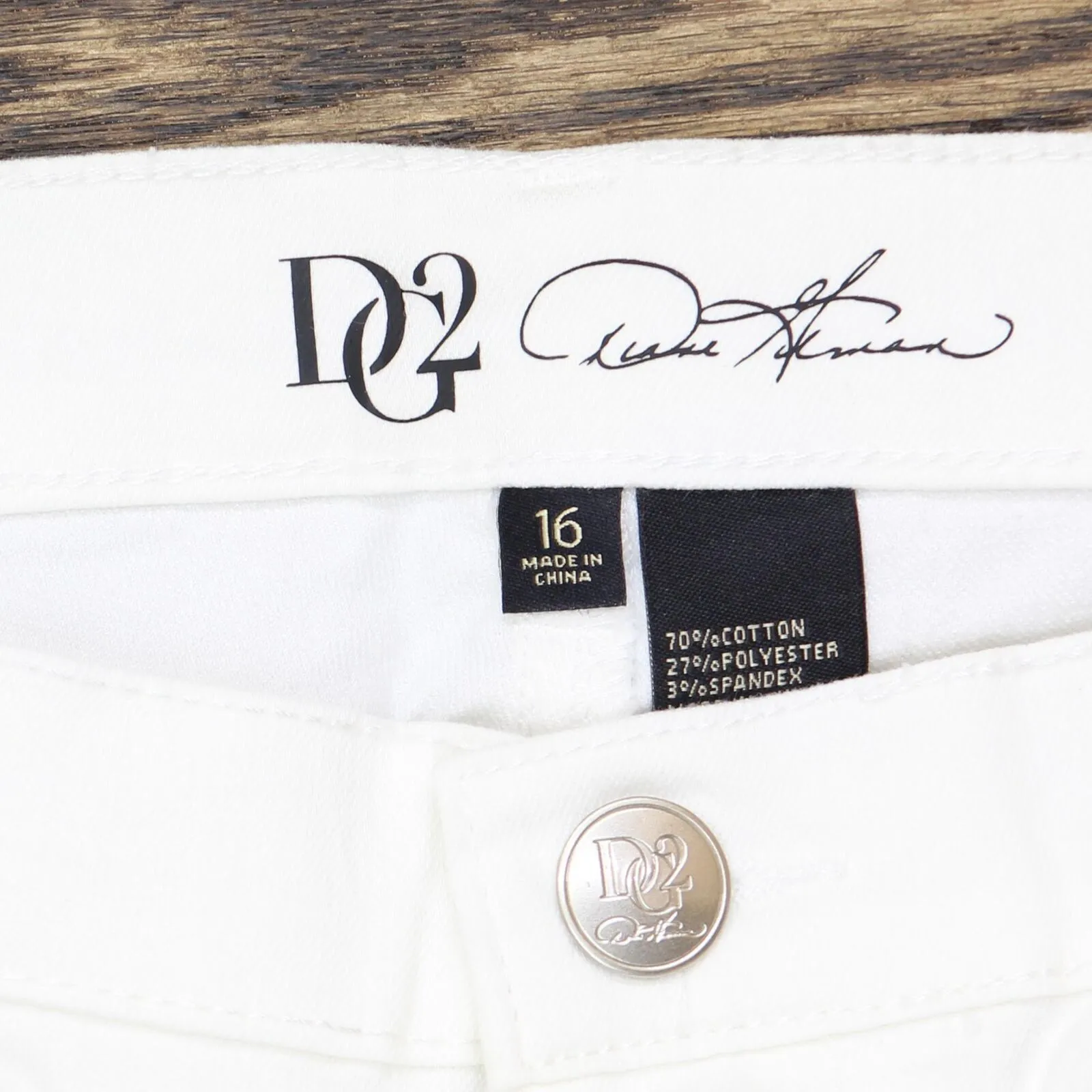 DG2 Womens Classic Stretch Skinny Jean 686743 Ivory White 16