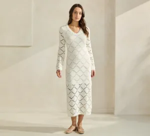 Diamond Openwork Knit Dress