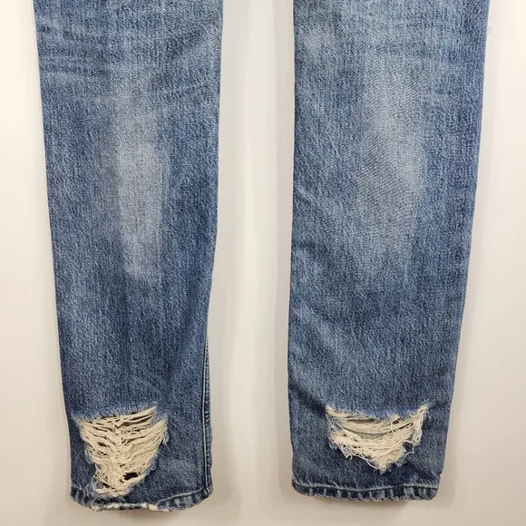 Diesel Rizzo Destroyed Slim Straight Jeans Low Waist Ripped Slouchy 23