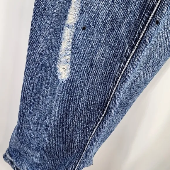 Diesel Rizzo Destroyed Slim Straight Jeans Low Waist Ripped Slouchy 23