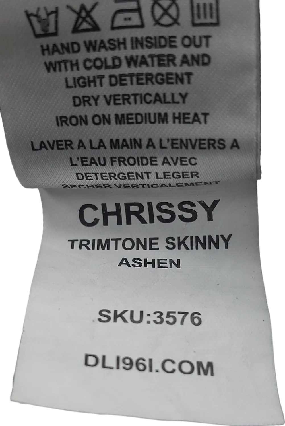 DL1961 Grey Chrissy Trimtone Skinny Jeans W24