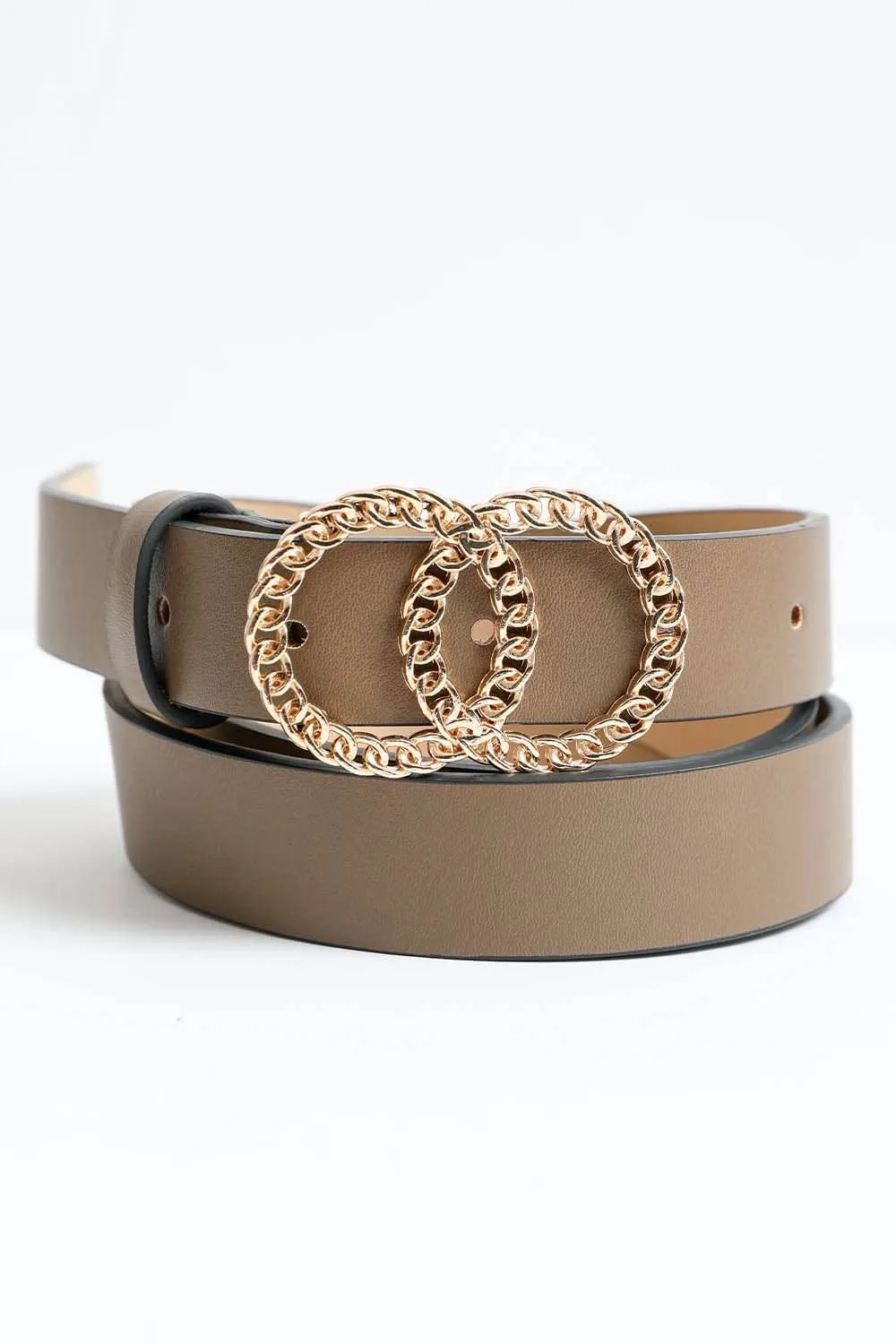 Double Chain Ring Buckle Belt