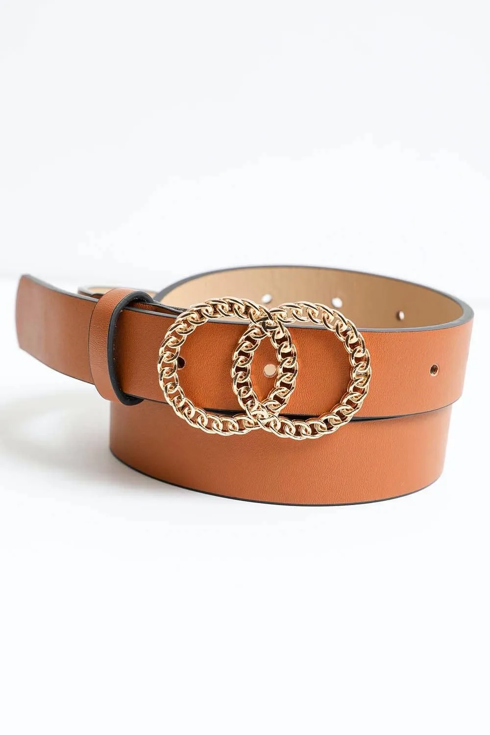 Double Chain Ring Buckle Belt