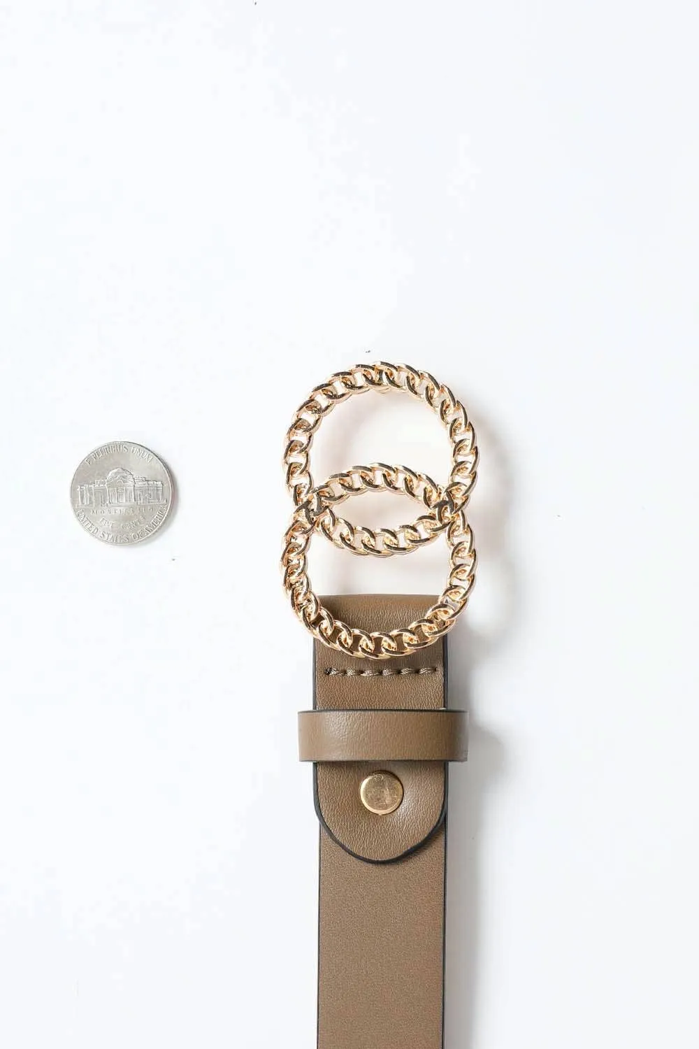 Double Chain Ring Buckle Belt