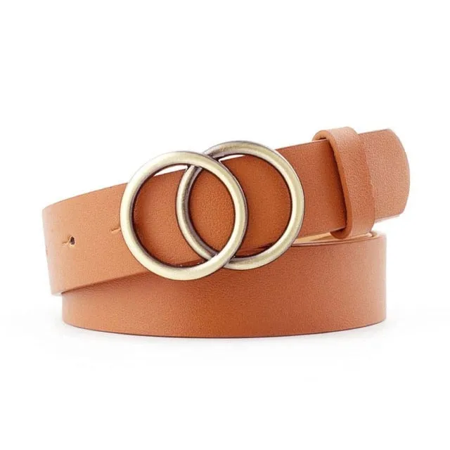 Double Circle Buckle Belt