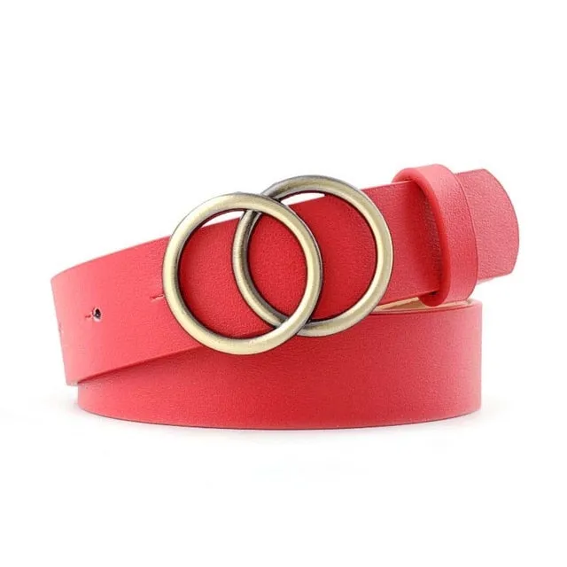 Double Circle Buckle Belt