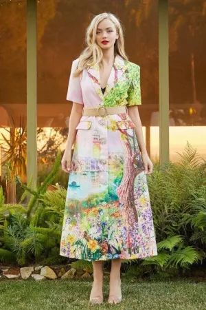Dreamscape Paint in Dusty Pantone Pink Maxi Dress