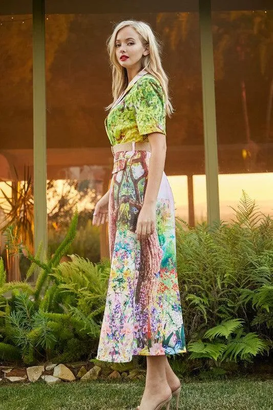 Dreamscape Paint in Dusty Pantone Pink Maxi Dress