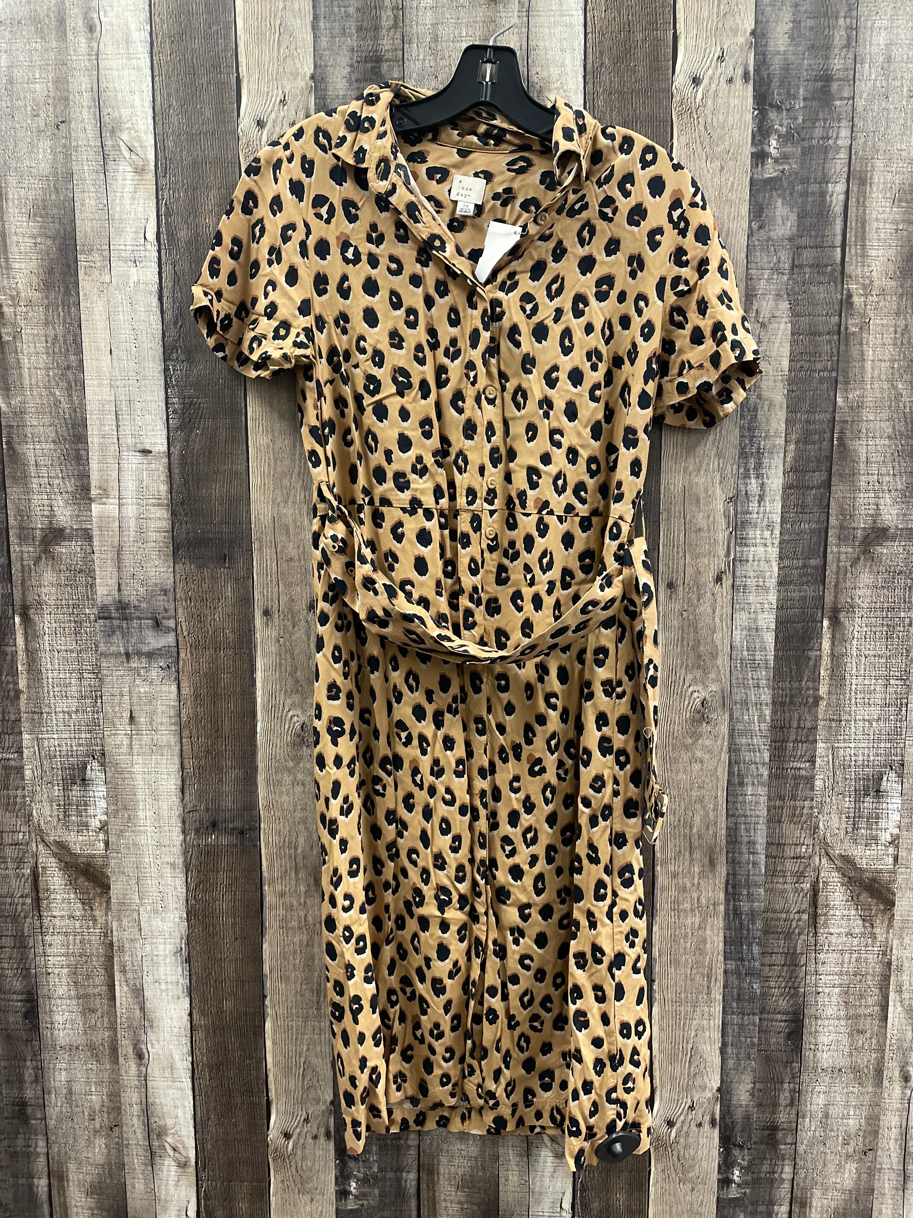 Dress Casual Midi By A New Day In Animal Print, Size: Xs