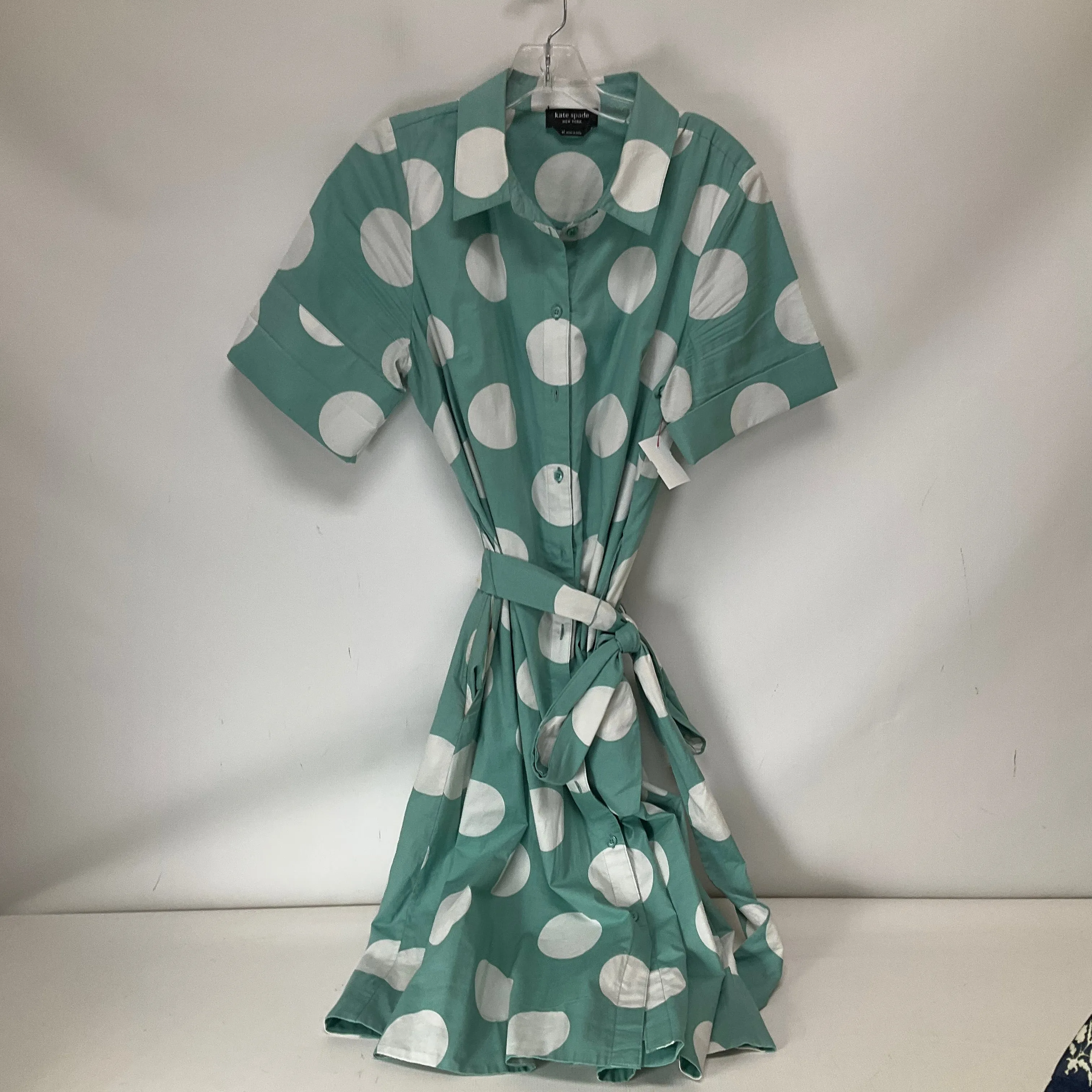 Dress Casual Midi By Kate Spade In Polkadot Pattern, Size: Xl