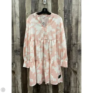 Dress Casual Midi By Ophelia Roe In Pink & White, Size: M