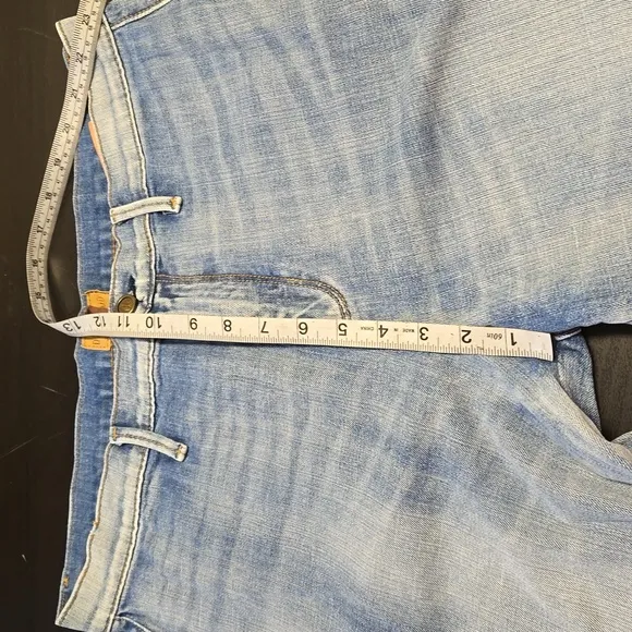 Driftwood Charlee Blossom Jeans Embroidered Crop Wide-leg Denim Size 30