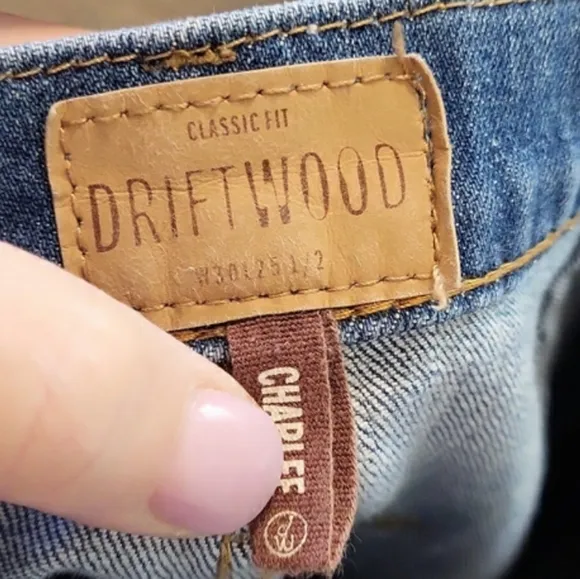 Driftwood Charlee Blossom Jeans Embroidered Crop Wide-leg Denim Size 30