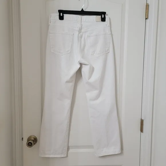 Edwin Size 30 Eggshell White Kali Ankle Vintage Straight Leg Jeans