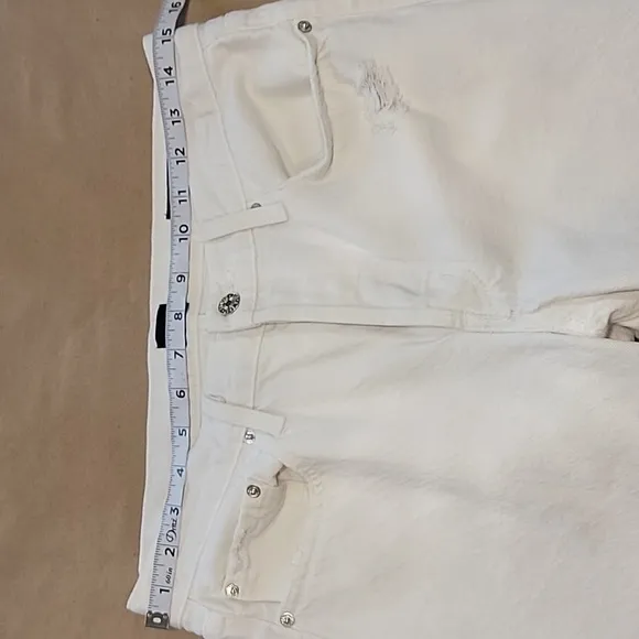 Edwin Size 30 Eggshell White Kali Ankle Vintage Straight Leg Jeans