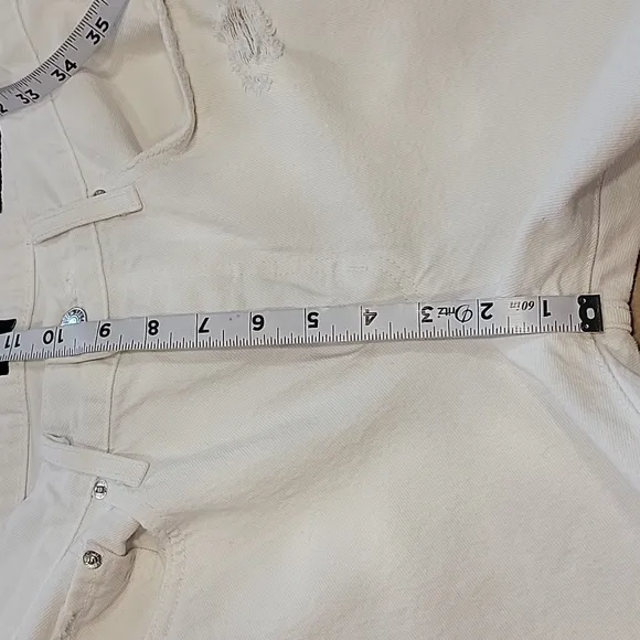 Edwin Size 30 Eggshell White Kali Ankle Vintage Straight Leg Jeans