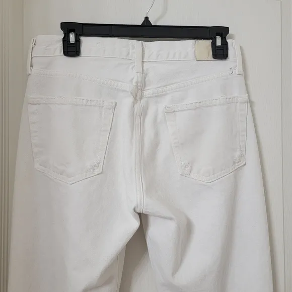 Edwin Size 30 Eggshell White Kali Ankle Vintage Straight Leg Jeans