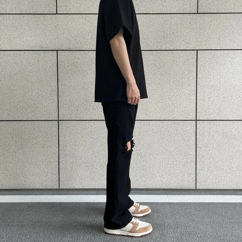 Elastic Ripped Jeans