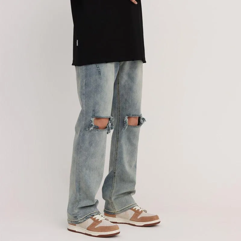 Elastic Ripped Jeans