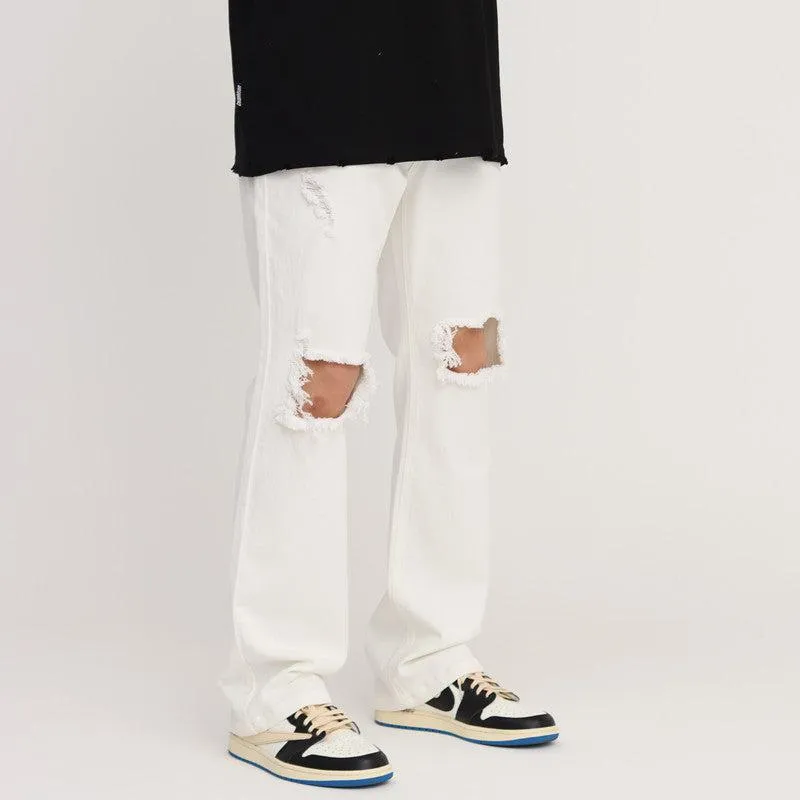 Elastic Ripped Jeans