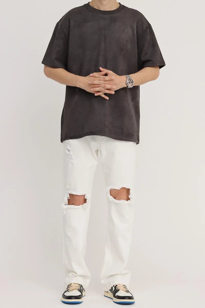Elastic Ripped Jeans