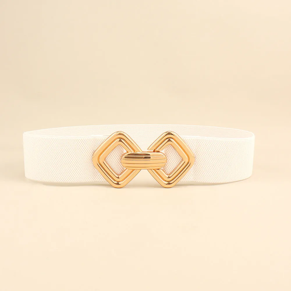 Elastic Waistband Women's Wide Waist Seal Decoration