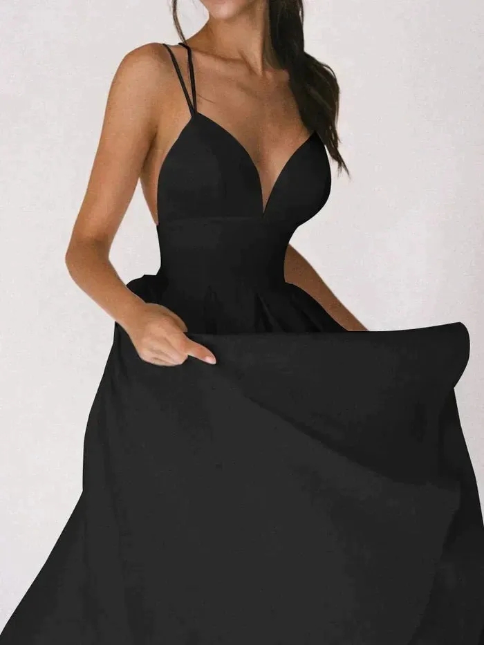 Elegantes Rückenfreies Midikleid