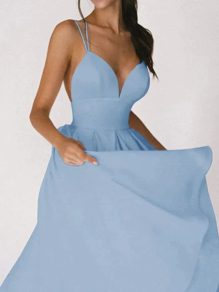 Elegantes Rückenfreies Midikleid