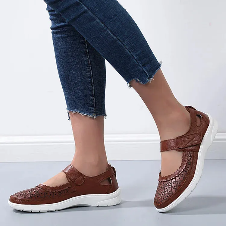 Elisa® | White Leather Orthopedic Comfort Loafers For Women