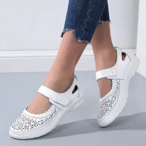 Elisa® | White Leather Orthopedic Comfort Loafers For Women