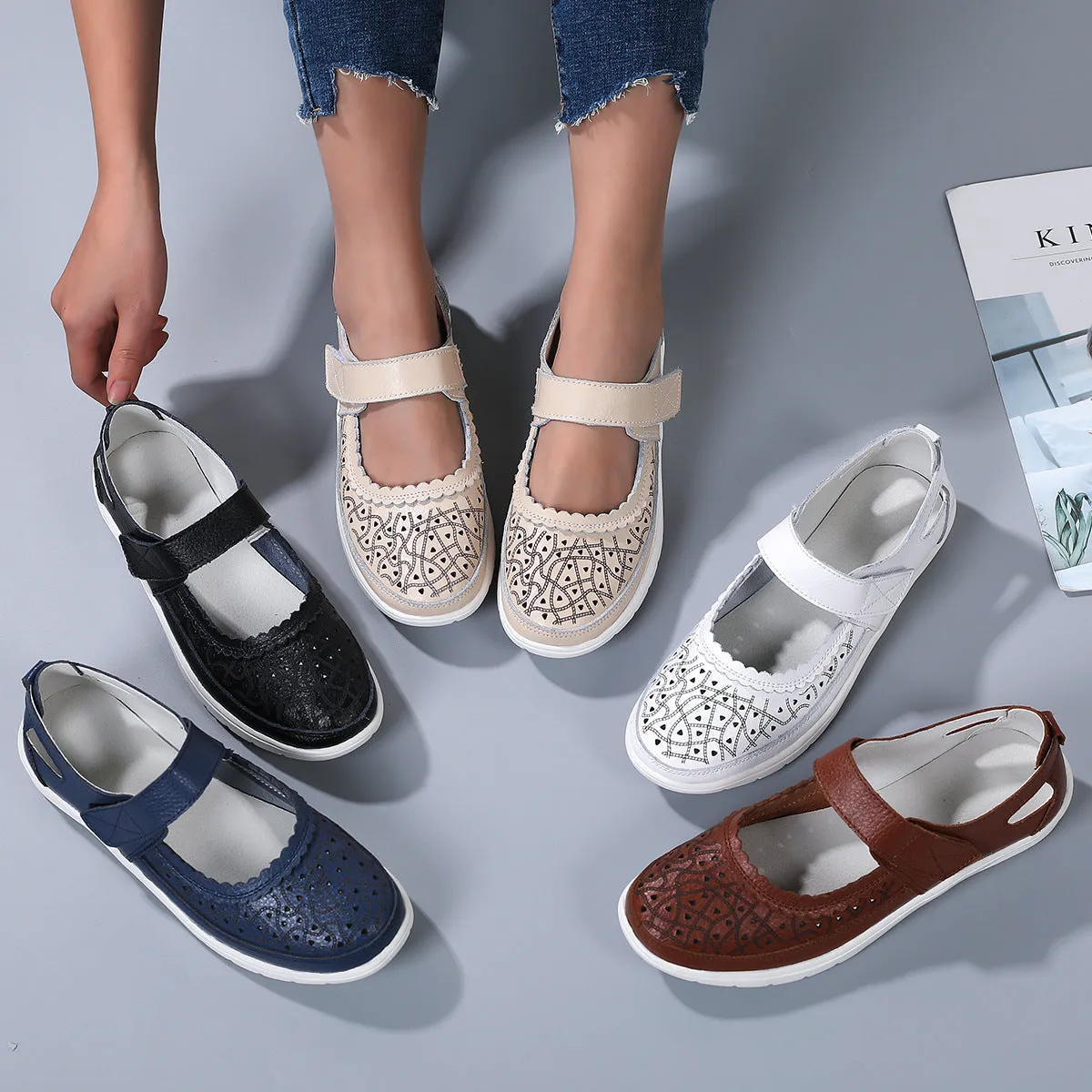 Elisa® | White Leather Orthopedic Comfort Loafers For Women