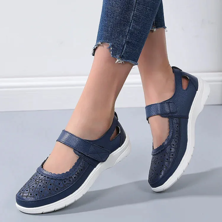 Elisa® | White Leather Orthopedic Comfort Loafers For Women