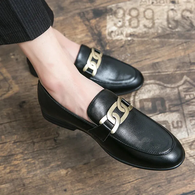 EliteStep GoldGlitz Leder-Loafers
