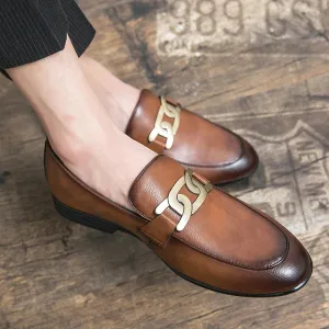 EliteStep GoldGlitz Leder-Loafers