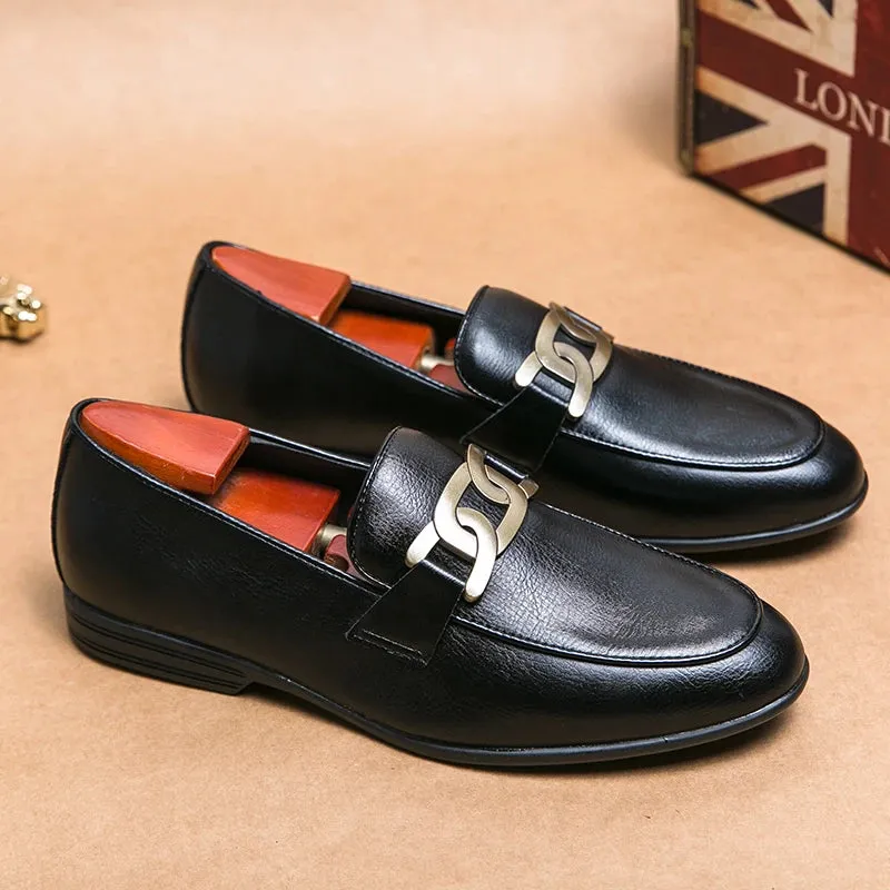 EliteStep GoldGlitz Leder-Loafers