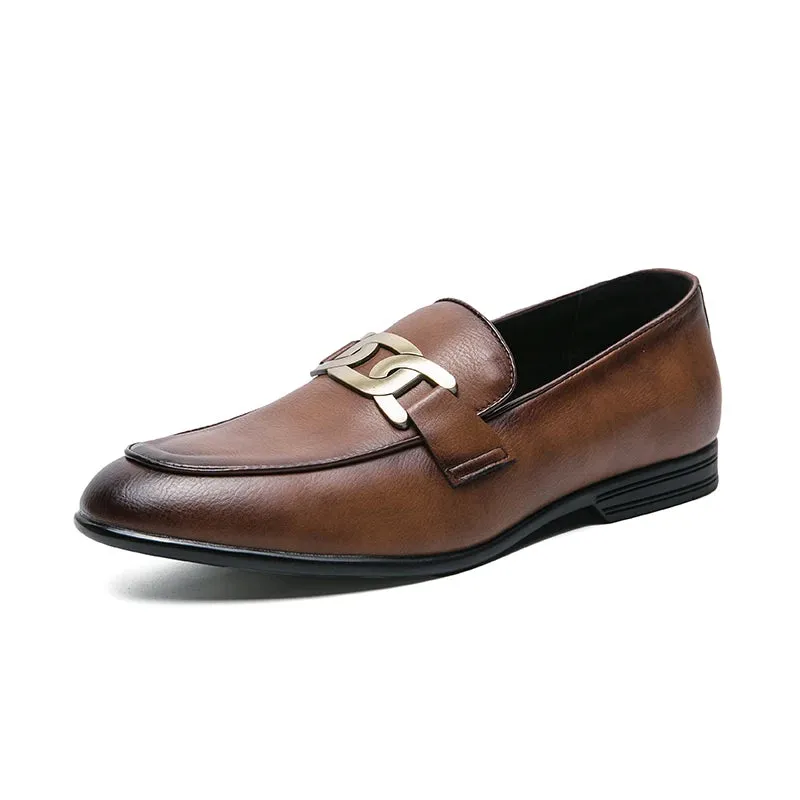 EliteStep GoldGlitz Leder-Loafers