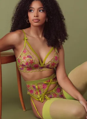 Embroidered Longline Bralette