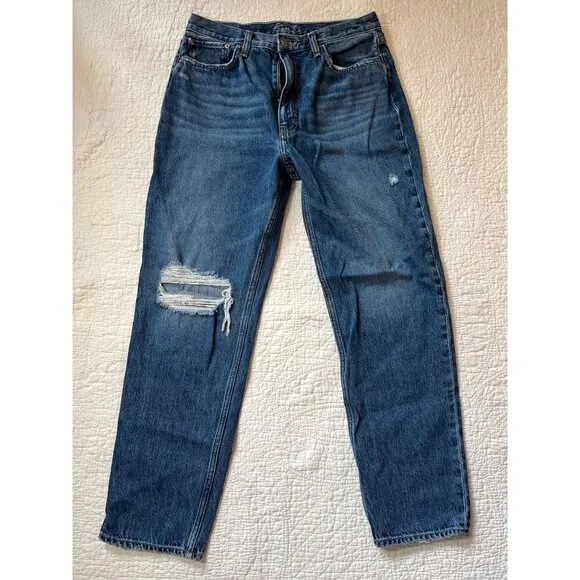 Etica Ethically Made Ripped Slim Straight Jeans 30