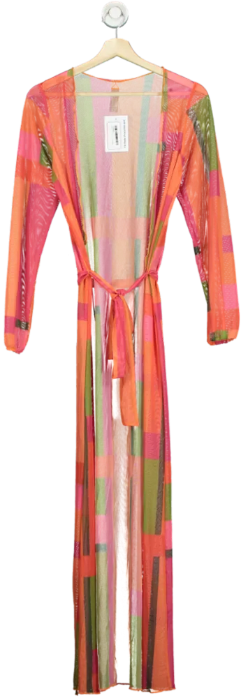 Fashion Nova Multicolour Sheer Long Kimono XS